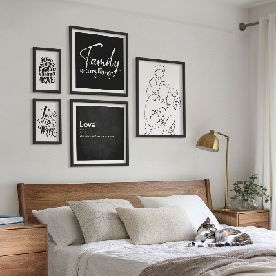 Galeria de parede Valores familiares de amor e proximidade