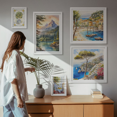 Galeria de parede Paisagens de montanhas e vistas para o mar