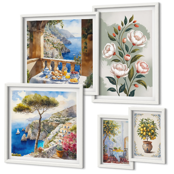 Parede galeria de quadros Vistas florais pitorescas