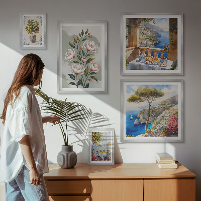 Parede galeria de quadros Vistas florais pitorescas