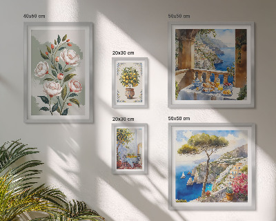 Parede galeria de quadros Vistas florais pitorescas