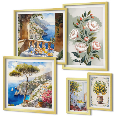 Parede galeria de quadros Vistas florais pitorescas