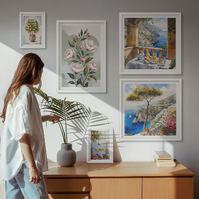 Parede galeria de quadros Vistas florais pitorescas
