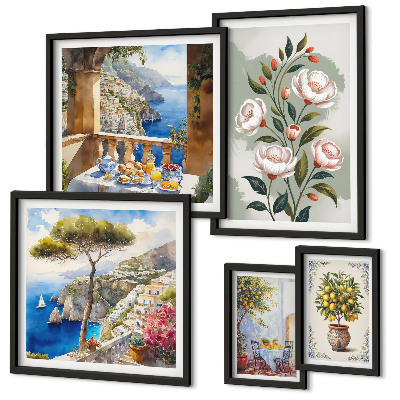Parede galeria de quadros Vistas florais pitorescas