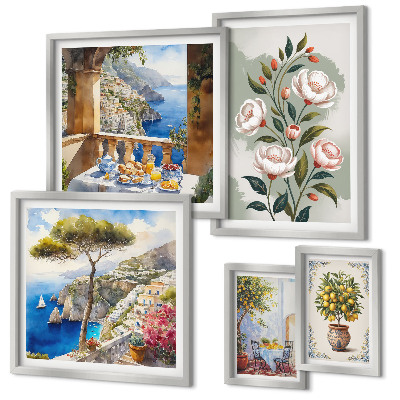 Parede galeria de quadros Vistas florais pitorescas