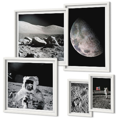 Galeria de parede Paisagens lunares dos astronautas