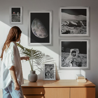Galeria de parede Paisagens lunares dos astronautas