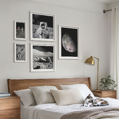 Galeria de parede Paisagens lunares dos astronautas