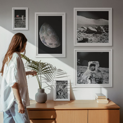 Galeria de parede Paisagens lunares dos astronautas