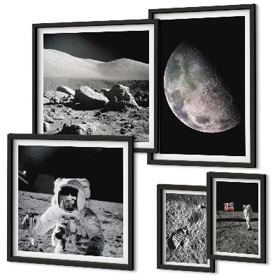 Galeria de parede Paisagens lunares dos astronautas