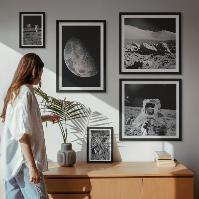 Galeria de parede Paisagens lunares dos astronautas