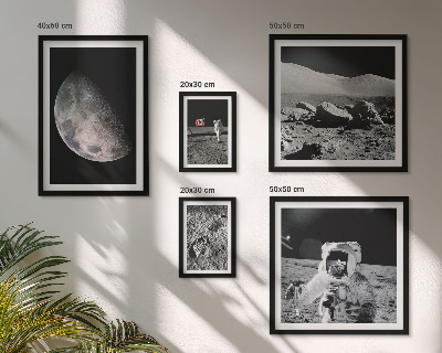 Galeria de parede Paisagens lunares dos astronautas
