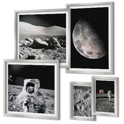 Galeria de parede Paisagens lunares dos astronautas