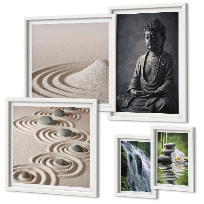 Parede galeria de quadros Temas relaxantes de natureza zen