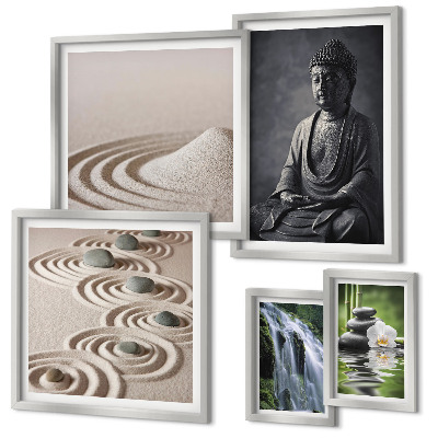 Parede galeria de quadros Temas relaxantes de natureza zen