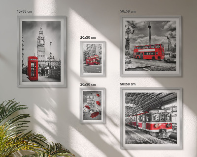 Parede galeria de quadros Motivos londrinos com detalhes