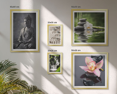 Conjunto de 5 quadros decorativos A atmosfera zen relaxante da natureza