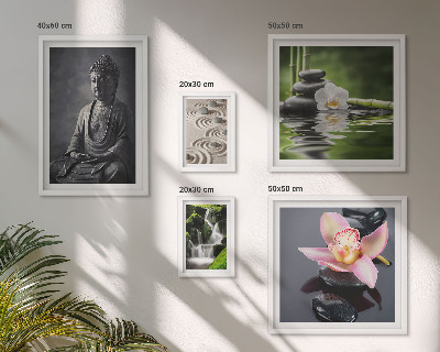 Conjunto de 5 quadros decorativos A atmosfera zen relaxante da natureza