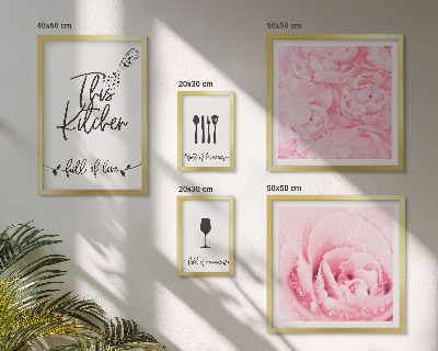 Parede galeria de quadros Inspirações de cozinha com acessórios de rosas