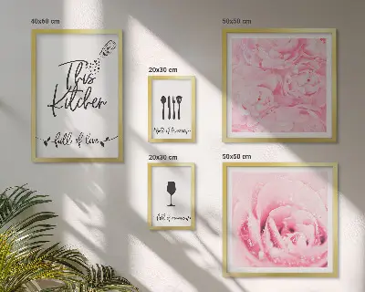 Galeria de quadros para parede inspirações de decoração para cozinha com acessórios de rosas