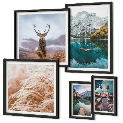 Galeria de quadros para parede com paisagens montanhosas e a beleza da natureza