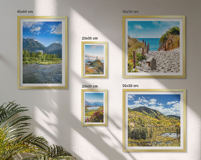 Galeria de parede Paisagens de montanhas e praias