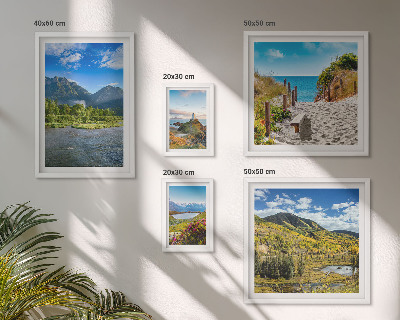 Galeria de parede Paisagens de montanhas e praias