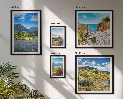 Galeria de parede Paisagens de montanhas e praias
