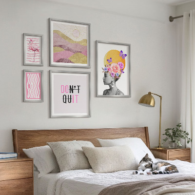 Galeria de parede Inspirações florais em estilo boho