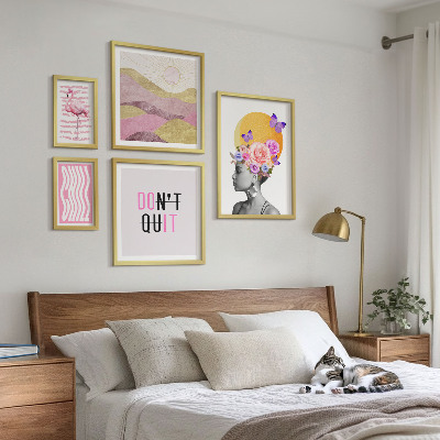 Galeria de parede Inspirações florais em estilo boho