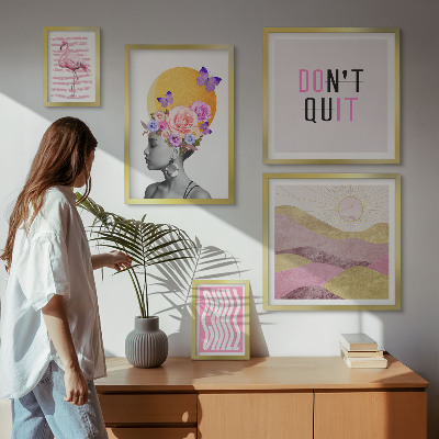 Galeria de parede Inspirações florais em estilo boho