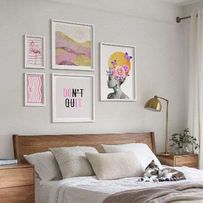 Galeria de parede Inspirações florais em estilo boho