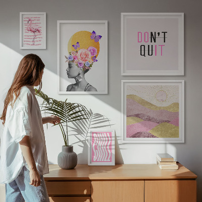 Galeria de parede Inspirações florais em estilo boho