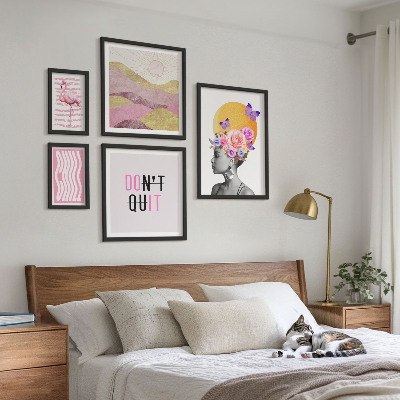 Galeria de parede Inspirações florais em estilo boho