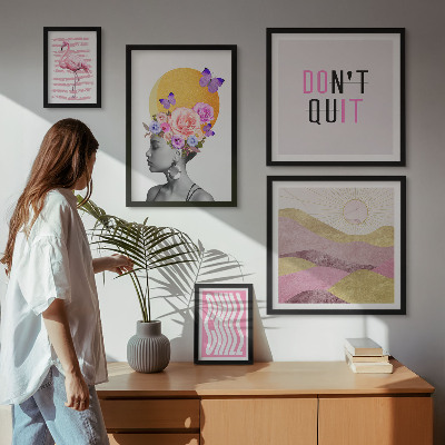 Galeria de parede Inspirações florais em estilo boho
