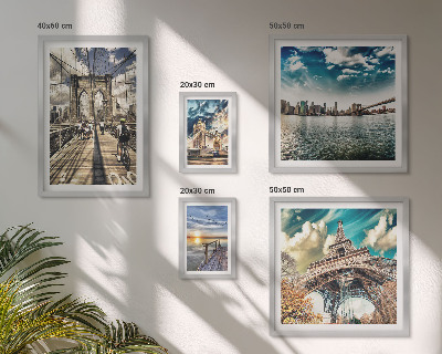 Conjunto de 5 quadros decorativos Pontes e estruturas da cidade