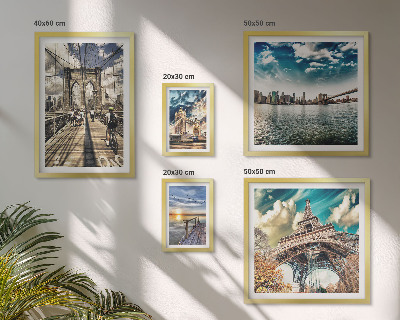 Conjunto de 5 quadros decorativos Pontes e estruturas da cidade