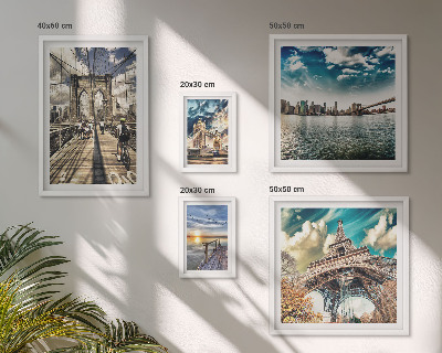 Conjunto de 5 quadros decorativos Pontes e estruturas da cidade