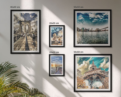 Conjunto de 5 quadros decorativos Pontes e estruturas da cidade