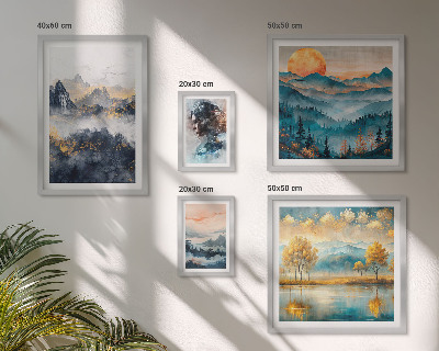 Galeria de parede Paisagens e retratos de montanhas