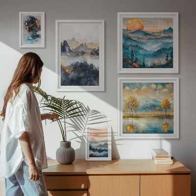 Galeria de parede Paisagens e retratos de montanhas