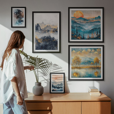 Galeria de parede Paisagens e retratos de montanhas