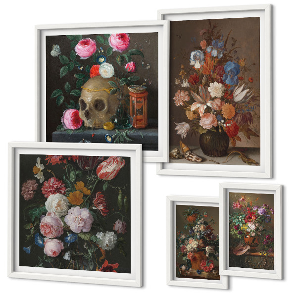 Galeria de parede Composições florais clássicas