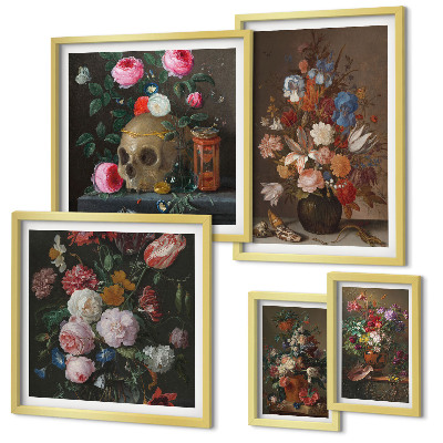 Galeria de parede Composições florais clássicas