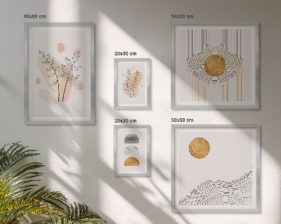 Parede galeria de quadros plantas minimalistas estilosas