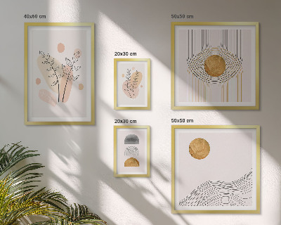 Parede galeria de quadros plantas minimalistas estilosas