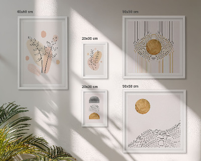 Parede galeria de quadros plantas minimalistas estilosas