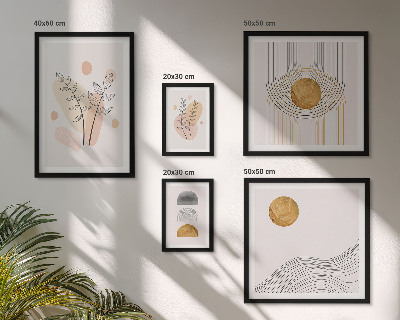 Parede galeria de quadros plantas minimalistas estilosas