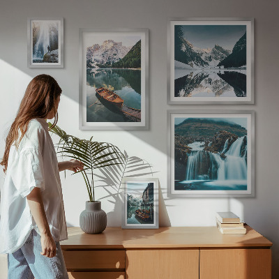 Galeria de parede cachoeiras de lago de montanha