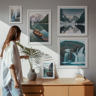Galeria de parede cachoeiras de lago de montanha